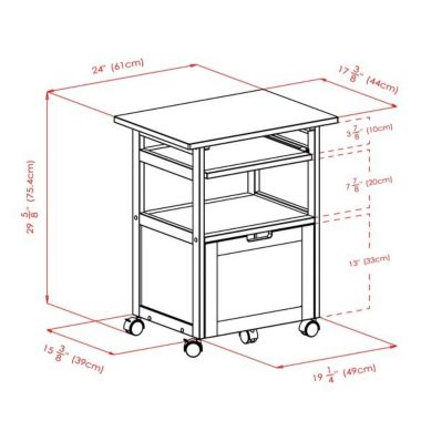 Piper Work Station, Keyboard, Walnut. View a larger version of this product image.