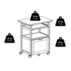 Alternate image 3 for Piper Work Station, Keyboard, Walnut