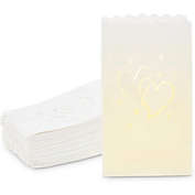 Sparkle and Bash White Luminary Bags for Weddings and Party Decor (10 x 5.9 x 3.5 in, 60 Pack)