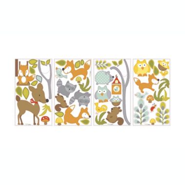 Roommates Decor Woodland Fox And Friends Peel and Stick Wall Decals. View a larger version of this product image.