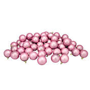 Northlight 60ct Bubblegum Pink Shatterproof Matte Christmas Ball Ornaments 2.5" (60mm)
