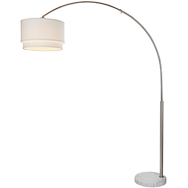 Mason LED Floor Lamp with Marble Base - Nickel. View a larger version of this product image.