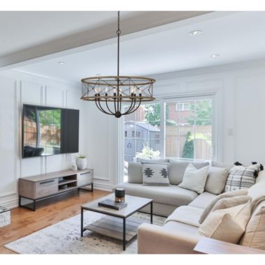 Cal Lighting 40W X 8 Modica Metal Pendant Fixture (Edison Bulbs Not Included). View a larger version of this product image.