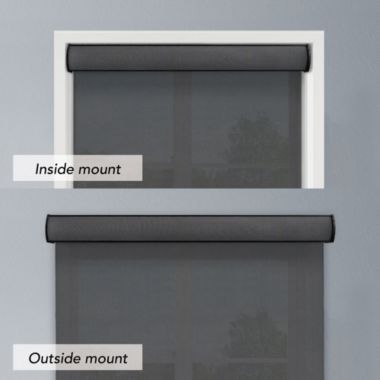 Linen Avenue Custom Cordless Cassette 5% Solar Roller Shade, 20  W x 66 H Charcoal. View a larger version of this product image.