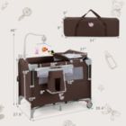 Alternate image 3 for Hivago 5-in-1  Portable Baby Beside Sleeper Bassinet Crib Playard with Diaper Changer