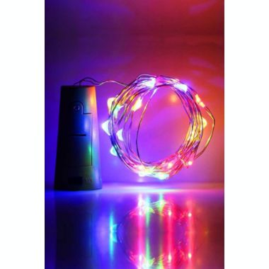 Perfect Holiday Modern Decorative 20 LED Cork Bottle Light with Battery Operated - Large, Multi. View a larger version of this product image.