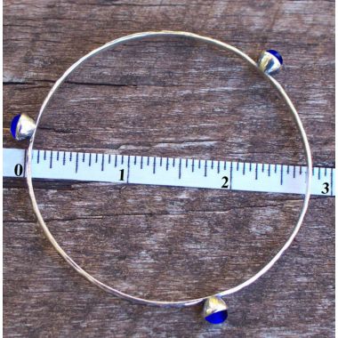 Bottled Up Designs Rustic Bangle In Sterling Silver. View a larger version of this product image.