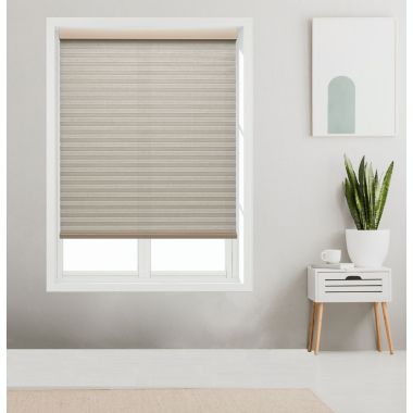 Linen Avenue Custom Cordless 26" W x 48" H Muslin Light FIltering Cellular Shade. View a larger version of this product image.