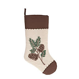 C&F Home Pinecone Retreat Embroidered Christmas Stocking