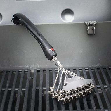 Safe/Clean Bristle-Free Grill Brush WITH Speed/Scrape Scraper - 18 Stainless Steel. View a larger version of this product image.