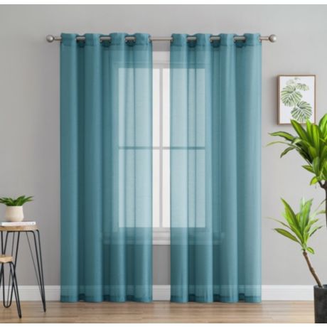 Voile Screening Curtains Sheer Drape Panel Wintersweet Pattern for Home Bedroom 