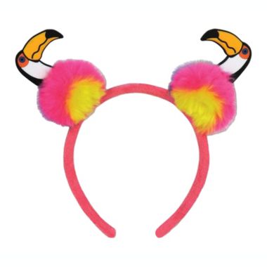 Beistle Party Decorative Toucan Pom - Pom Headband - 12 Pack, (1/Card). View a larger version of this product image.