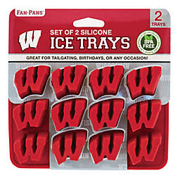 MasterPieces Game Day Set - FanPans NCAA Wisconsin Badgers - Silicone Ice Cube Trays Two Pack - Dishwasher Safe