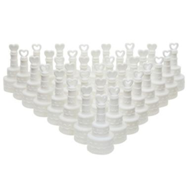 Juvale Wedding Bubbles for Reception Party Favors, White Tier Cake Design (144 Pack). View a larger version of this product image.