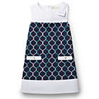Alternate image 0 for Hope & Henry Girls&#39; A-Line Ponte Knit Dress (Navy and White Rope, 3)
