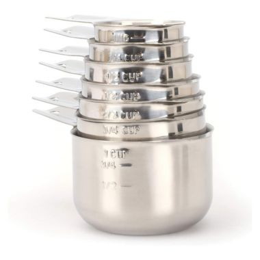 2LB Depot Measuring Cups, Premium 18/8 Stainless Steel Metal, Stackable & Nesting, Accurate Measuring Cup Design for Dry & Liquid Ingredients, 7 Piece Set. View a larger version of this product image.