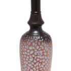 Alternate image 2 for Lalia Home Homely Traditional Valdivian 3 Piece Metal Lamp Set (2 Table Lamps, 1 Floor Lamp) with Light Brown Empire Fabric Shades and Hammered Bronze Finish