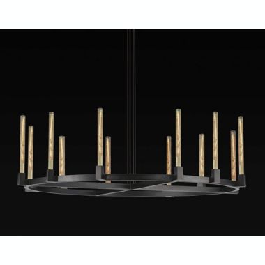 Gallery Corsica Round Chandelier 60" Vintage Barn Metal Chandeliers Industrial Loft Rustic Lighting Great for the Living Room, Dining Room, Foyer and Entryway. View a larger version of this product image.