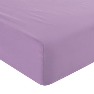 PiccoCasa 110GSM Brushed Microfiber Fitted Sheet, Solid Polyester Pocket Bed Sheet, Soft and Breathable Bed Fitted Sheet, Purple Queen. View a larger version of this product image.