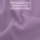 Alternate image 2 for PiccoCasa 110GSM Brushed Microfiber Fitted Sheet, Solid Polyester Pocket Bed Sheet, Soft and Breathable Bed Fitted Sheet, Purple Queen