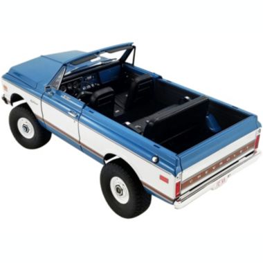 Carfaxo 1972 Chevrolet K5 Blazer Medium Blue and White Limited Edition to 1800 pieces Worldwide 1/18 Diecast Model Car by ACME. View a larger version of this product image.