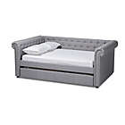 Alternate image 0 for Baxton Studio Mabelle Modern And Contemporary Gray Fabric Upholstered Queen Size Daybed With Trundle - Gray