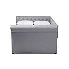 Alternate image 2 for Baxton Studio Mabelle Modern And Contemporary Gray Fabric Upholstered Queen Size Daybed With Trundle - Gray