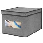 Alternate image 1 for mDesign Soft Fabric Closet Storage Organizer Box, Large, Textured