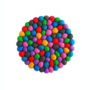 Global Crafts Felt Ball Trivet  Round
