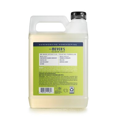 Mrs. Meyer's Clean Day Liquid Dish Soap Refill, Lemon Verbena Scent, 48 ounce bottle. View a larger version of this product image.