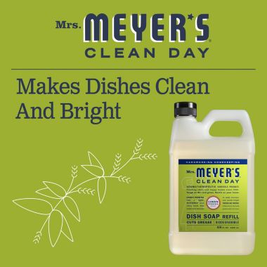 Mrs. Meyer's Clean Day Liquid Dish Soap Refill, Lemon Verbena Scent, 48 ounce bottle. View a larger version of this product image.