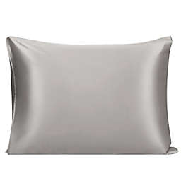 PiccoCasa 22 Momme Silk Pillowcase for Skin and Hair in Home,, Both Sides 100% 550TC Silk Pillow Case with Envelope Closure, Queen Size Super Soft Pillow Cover Dark Gray