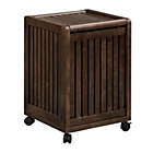 Alternate image 0 for HomeRoots Office  Espresso Solid Wood Rolling Laundry Hamper with Lid