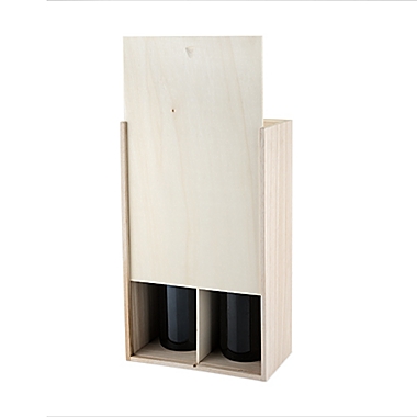Twine 2-Bottle Paulownia Wood Wine Box. View a larger version of this product image.
