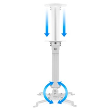 Mount Factory Universal Extendable Ceiling Projector Mount Adjustable Height - White. View a larger version of this product image.