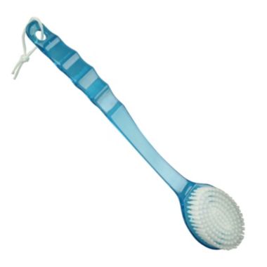 Stock Preferred Long Handle Shower Back Scrubber Blue. View a larger version of this product image.