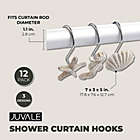Alternate image 1 for Juvale Ocean Shower Curtain Hooks, Seahorse, Starfish, and Seashell (12 Pieces)