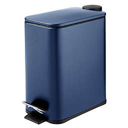mDesign Small Step Trash Can, Garbage Bin, Removable Liner Bucket, 5L