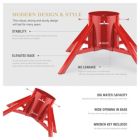 Alternate image 1 for Tree Nest Christmas Tree Stand Base Holder Modern Design for 10ft Real Trees, Steel Large, Red