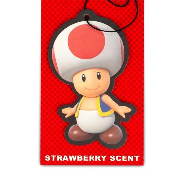 Super Mario Bros. Toad Character Air Freshener, Strawberry Scent. View a larger version of this product image.