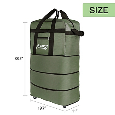 Kitcheniva 34-Inches Green Expandable Travel Carry-on Luggage Rolling. View a larger version of this product image.