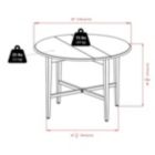 Alternate image 2 for Hannah Double Drop Leaf Round Dining Table, Light Oak