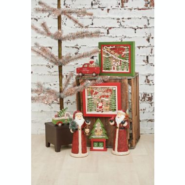 Gallerie II Light-Up LED Santa Figurine, Set of 2. View a larger version of this product image.