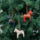 Alternate image 1 for Gallerie II Dala Red White and Blue Horse Handmade Wood Carved Christmas Xmas Ornament A/3