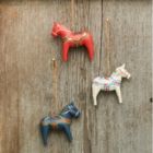 Alternate image 2 for Gallerie II Dala Red White and Blue Horse Handmade Wood Carved Christmas Xmas Ornament A/3