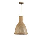 Alternate image 0 for ELE Light & Decor Vitilsav 1-Light Brown Pendant Design Pendant Light with Rattan Shade