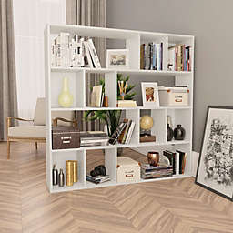 vidaXL Room Divider/Book Cabinet White 43.3