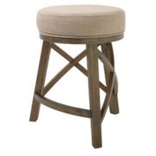 NewRidge Home Goods Regal 25"H Counter-Height Swivel Stool with Cream Fabric