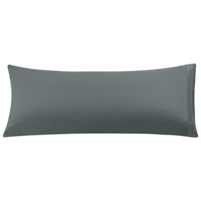 PiccoCasa Zipper Microfiber Embroidery Pillowcases, Dark Gray 20"X48"