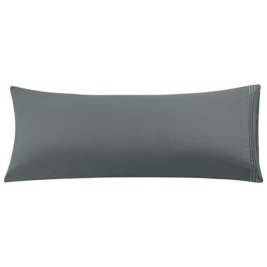 PiccoCasa 1 Piece Brushed Microfiber Zipper Embroidery Pillowcases, 110 gsm Classic Soft Pillow Covers in Home, Dark Gray 20"X48". View a larger version of this product image.